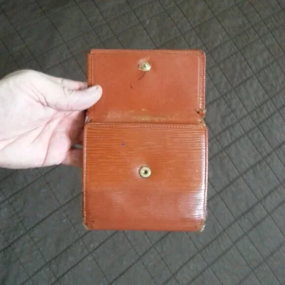 Vintage LV Louis Vuitton Epi Leather Cognac Wallet Trifold Orange Brown women's - Picture 4 of 16